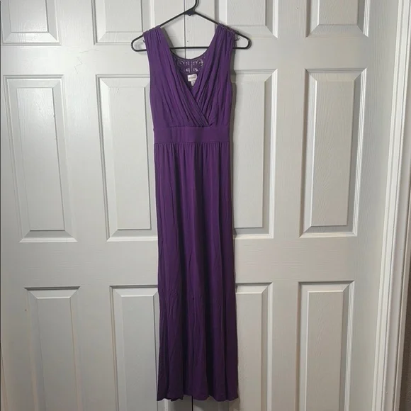 knee length dresses for ladies Marcella | Tilden Long Sleeve Dress in Violet | Women's Size Medium | Sustainable European Jersey